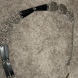 Leather & concho belt